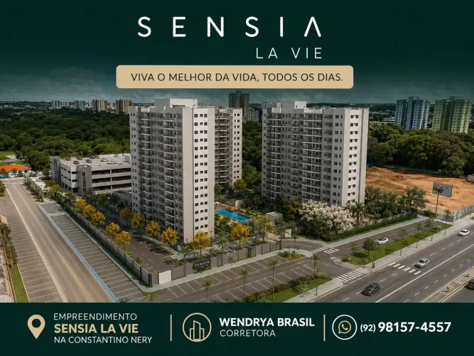 AV. CONSTANTINO NERY | SENSIA LA VIE | 2 QUARTOS, SUÍTE, VARANDA