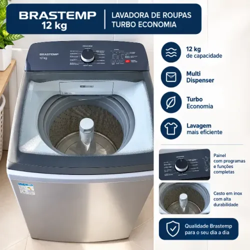 Máquina de lavar Brastemp 12kg