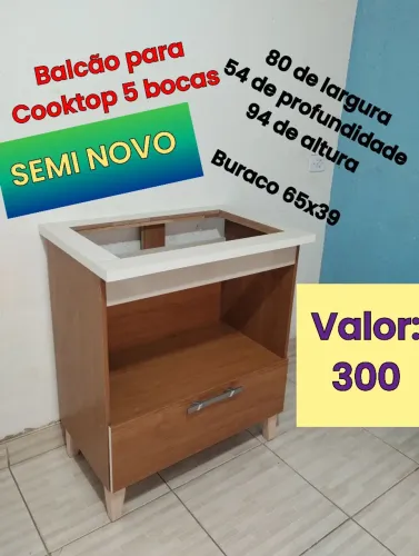 Balcão para Cooktop 5 bocas USADO bem conservado