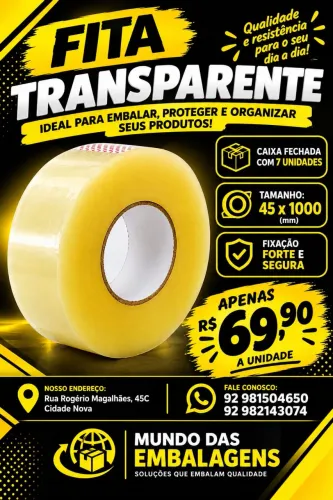 Fita transparente 45mmx1000