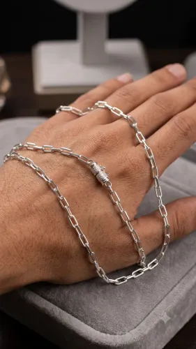 Cordão de prata 950 legítimo 