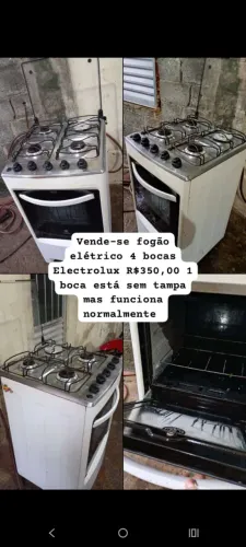 Fogão Electrolux elétrico 4 bocas usado 