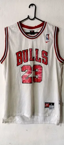 Camisa basquete NBA vintage Chicago Bulls Jersey 1997 Michael Jordan original da época G 