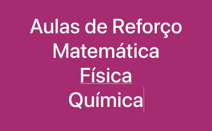 Aulas de Reforço a domicílio 