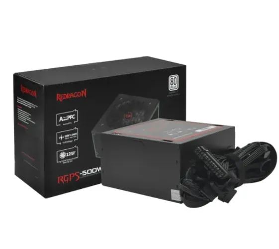 Fonte Gamer Redragon RGPS-500W - 80 Plus White - ATX PFC Ativo - Nova - Mais 2 brindes !!