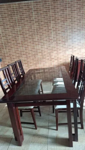 Mesa 6 cadeiras + buffet - RETIRADA EM SANTA LUZIA