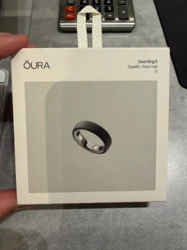 Oura ring 5 tamanho 11 cor Stealth - preto fosco