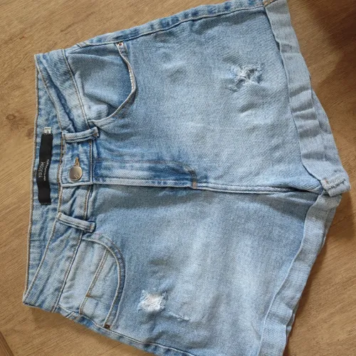 Shorts Jeans Youcom Cintura Alta Destroyed Barra Dobrada Tam 36