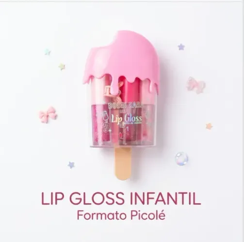 Lip Gloss Infantil Picolé Brilho Labial