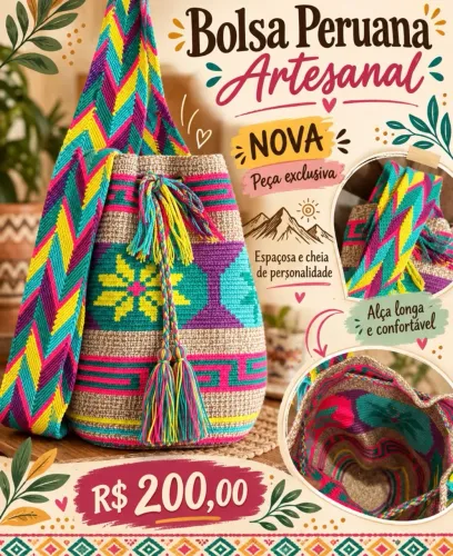 Bolsa peruana cheia de ESTILO