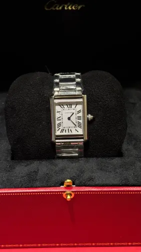 Cartier Tank Must - Aço - Pulseira em Aço - Estado de Novo