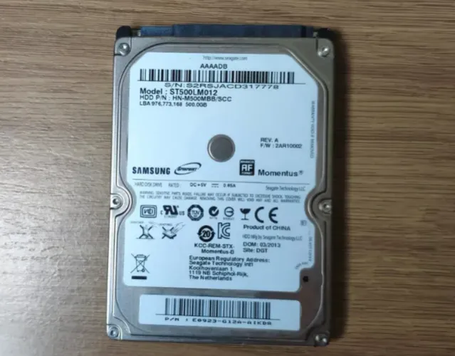 HD Notebook 2.5 500gb sata Samsung EXCELENTE ESTADO