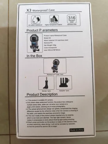X3 Waterproof Case For insta 360 x3