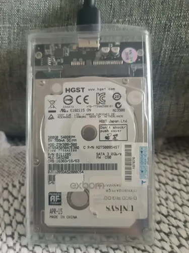 HD notebook 500 gb mais case