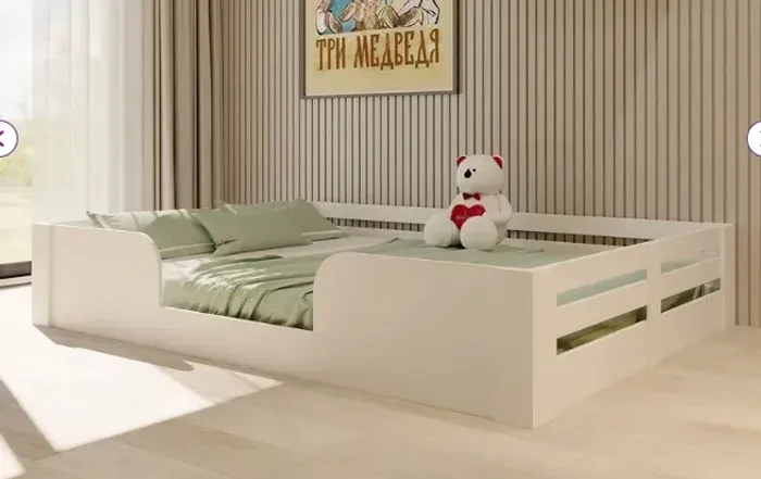 Cama Infantil Montessoriana Casal Liz Casatema Branco