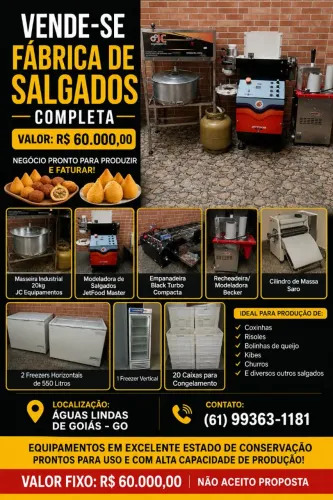 fábrica de salgados completa