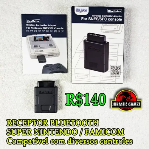 Receptor Bluetooth Novo para Super Nintendo / Famicom. Blue Retro. snes Aceita Ps4, PS3 +