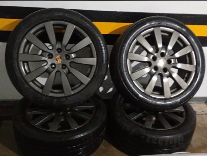 Kit 4 rodas porsche com pneu michelin 275/45 r20