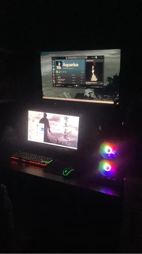 gabinete gamer 2 ventoinhas com led