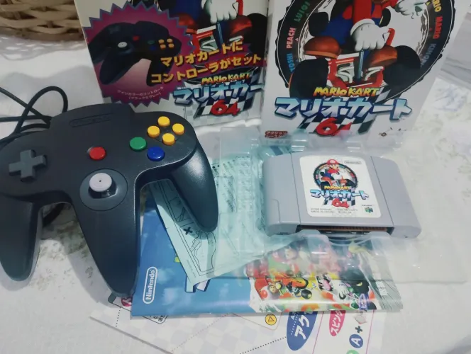 Bundle Mario Kart 64 Nintendo 64 original japonês excelente estado