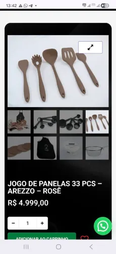 Jogo de panelas arezzo 33 pecas de cerâmica