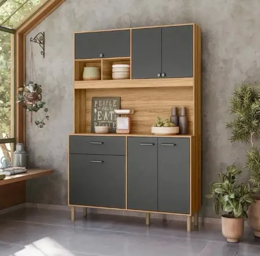 Cozinha Erva doce 1.20 cm 6 portas e 1 gaveta- Frete grátis alguns bairros 