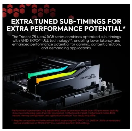 Memória Ddr5 G.Skill 6000mhz 64GB Cl30 amd + intel (SEM CAIXA)
