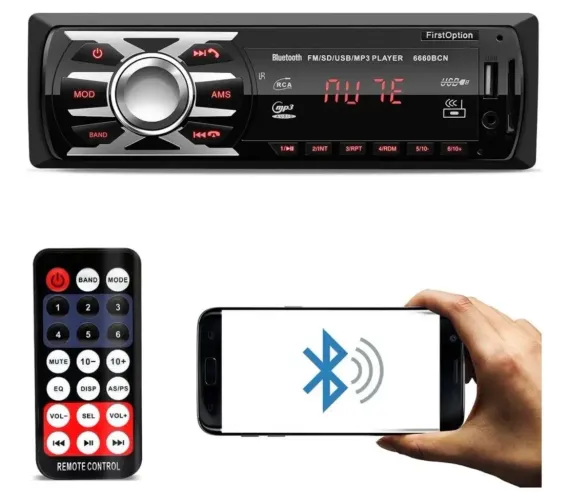 Rádio Automotivo Bluetooth Carro Som 