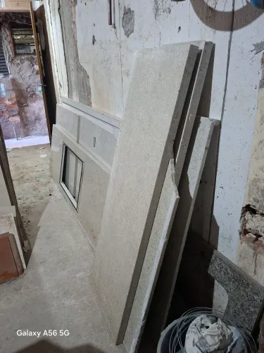 Granito Branco Siena, lote de 8 pedras várias medidas