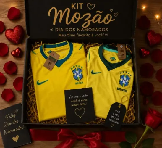 kit casal camisa do brasil copa 2026