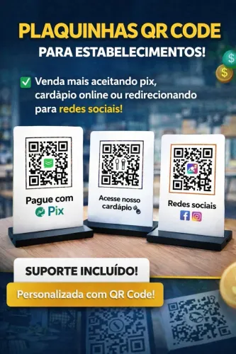 Placa MDF QR Code para o seu negócio