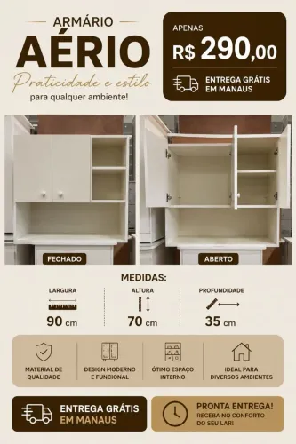 Armário AERIO em oferta com entrega e instalação