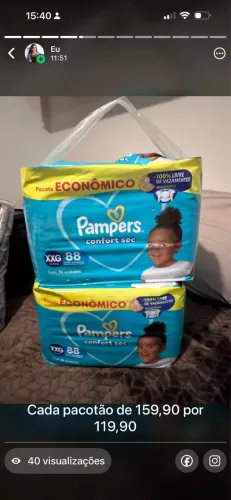 Fraudas XXG Pampers 