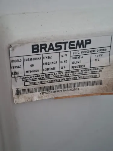 MICROONDAS 30L BRASTEMP (COM DEFEITO)