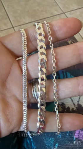 Pulseira masculina prata 925 5mm