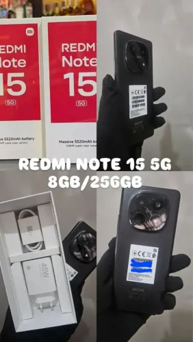 Xiaomi Note 15 5G NFC 108MP Câmera 256/08Gb RAM Preto Novo 