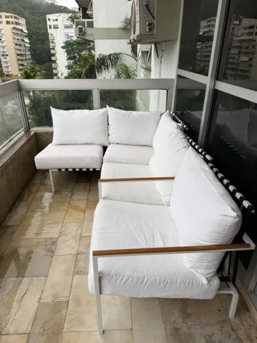 Sofá Modular 6 Lugares com Almofadas - Oportunidade