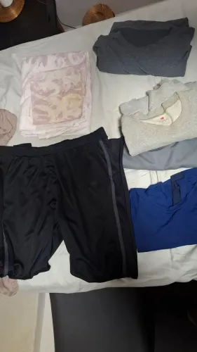 Pacote lencol solteiro + camisetas ginastica + calça de treino