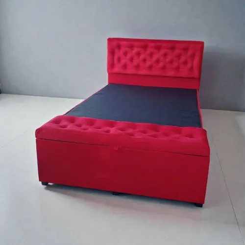 Kit casal base cabeceira e puff bau