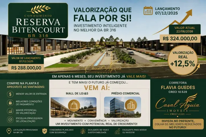 OPORTUNIDADE NO CONDOMINIO RESERVA BITENCOURT