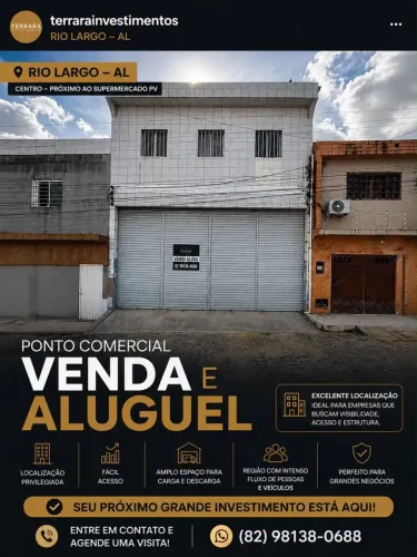 OPORTUNIDADE NO CENTRO DE RIO LARGO | PONTO COMERCIAL