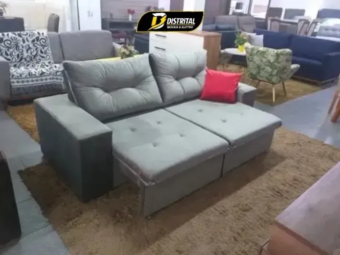 Sofá Roma 1,70m Tecido Suede Promoção