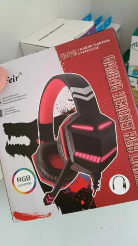 Fone ouvido Gamer Vermelho