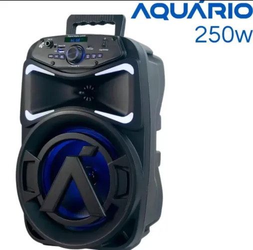 Caixa de Som Portátil Hype 250w Bluetooth Aquário HP250 Woofer 8 Bivolt com Alça