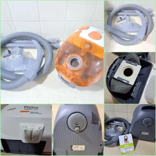 Aspirador de Pó, Hepa Pas1690, 1450w, Branco/Laranja,220v, Philco (LER)