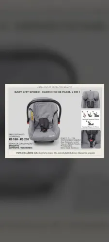 Bebê conforto Cosco Wiz, seminovo, higienizado e em excelente estado!