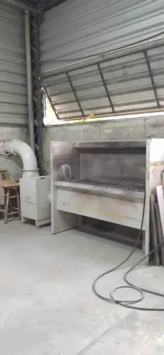 Cabine de pintura a seco com exaustor