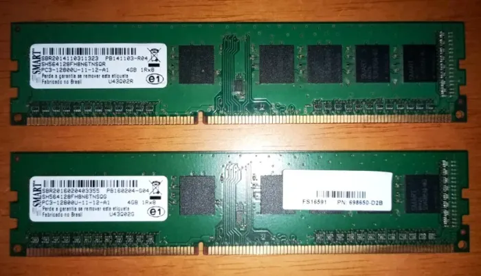 2x4gb Memória Ram ddr3 1600mhz Smart (8gb total)