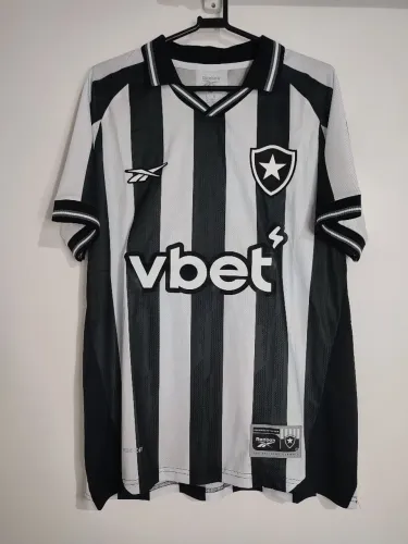 Camisa do Botafogo Listrada Masculina 2025/26 Camisa de Time Lançamento 2026