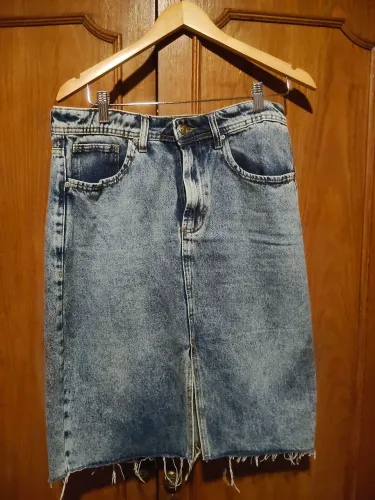 Saia jeans tom azul 